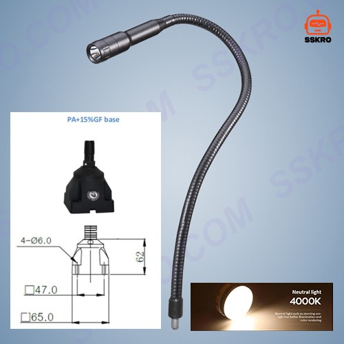 โคมไฟ LED ทำงานพร้อมคอห่านยืดหยุ่น สำหรับเครื่องจักร Machine Work Light รุ่น/รหัส M10A รูปที่ 14