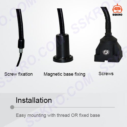 โคมไฟ LED ทำงานพร้อมคอห่านยืดหยุ่น สำหรับเครื่องจักร Machine Work Light รุ่น/รหัส M10A รูปที่ 8
