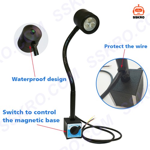 โคมไฟ LED ฐานแม่เหล็ก สำหรับเครื่องจักรกลและงานอุตสาหกรรม รุ่น/รหัส M3M รูปที่ 4