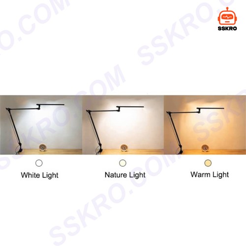 โคมไฟโต๊ะ สำหรับทำงาน งานเขียนแบบ Touch Switch ควบคุมด้วย แสง 3 อุณหภูมิสี Lumen is 650LM รุ่น/รหัส C301 รูปที่ 6