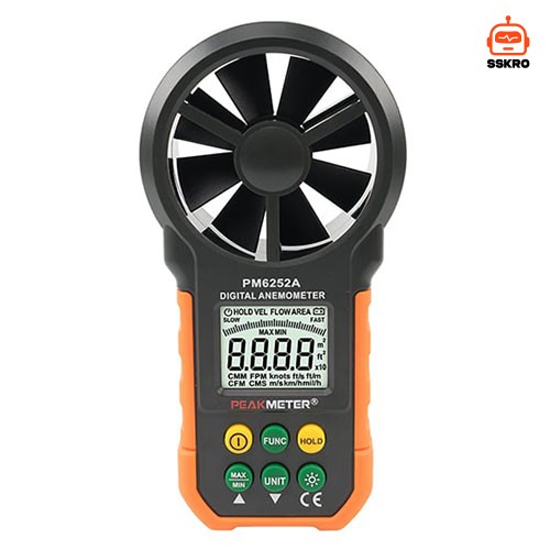PEAKMETER PM6252A เครื่องวัดความเร็วลมและปริมาตรลมแบบดิจิทัล (Digital Anemometer) รุ่น/รหัส PM6252A รูปที่ 5