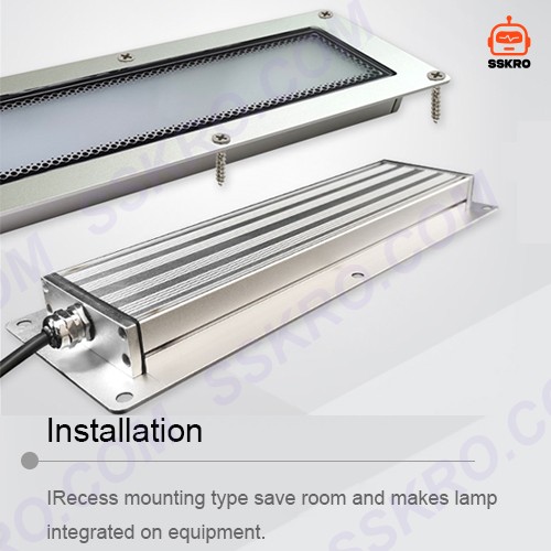 โคมไฟส่อง LED สำหรับ เครื่องแกะสลักและกัด เครื่องมือเครื่อง CNC EDM เครื่องเจาะและต๊าป ศูนย์เครื่องจักรกลซีเอ็นซี โรงงาน บ้าน ฯลฯ รุ่น/รหัส 280mm (12Watt) รูปที่ 8