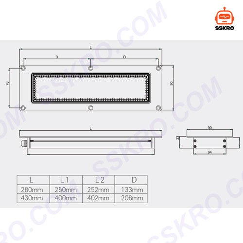 โคมไฟส่อง LED สำหรับ เครื่องแกะสลักและกัด เครื่องมือเครื่อง CNC EDM เครื่องเจาะและต๊าป ศูนย์เครื่องจักรกลซีเอ็นซี โรงงาน บ้าน ฯลฯ รุ่น/รหัส 280mm (12Watt) รูปที่ 9