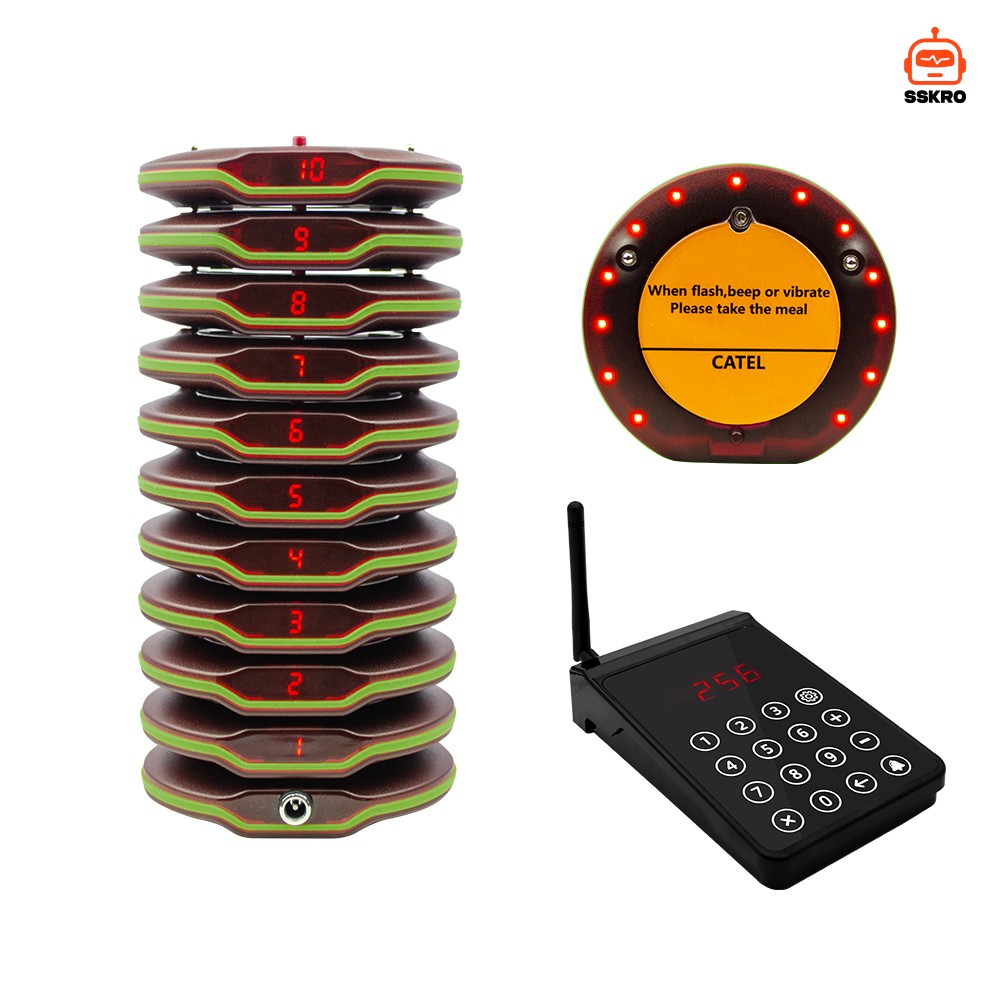 CATEL CTP206 30คิว ระบบเรียกเพจเจอร์กันน้ำ สำหรับร้านอาหาร ระบบเรียกเพจเจอร์แบบสั่น พร้อมเสียงบี๊ป เหมาะสำหรับร้านอาหารฟาสต์ฟู้ด รถขายอาหาร โรงแรม โบสถ์ สถานรับเลี้ยงเด็ก ระบบเรียกไร้สายสำหรับร้านอาหาร โรงแรม บาร์ ร้านกาแฟ และรถขายอาหาร รุ่น/รหัส CTP206 รูปที่ 12