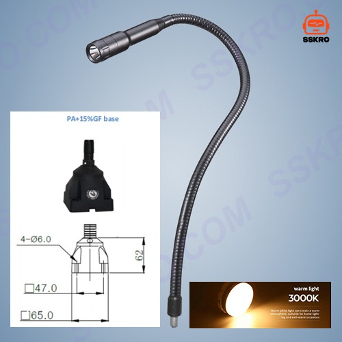 โคมไฟ LED ทำงานพร้อมคอห่านยืดหยุ่น สำหรับเครื่องจักร Machine Work Light รุ่น/รหัส M10A รูปที่ 17