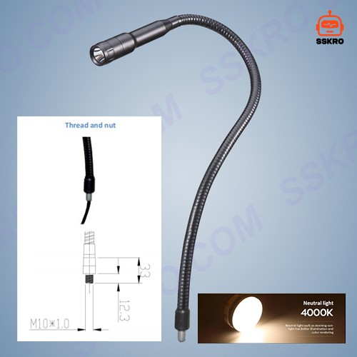 โคมไฟ LED ทำงานพร้อมคอห่านยืดหยุ่น สำหรับเครื่องจักร Machine Work Light รุ่น/รหัส M10A รูปที่ 15