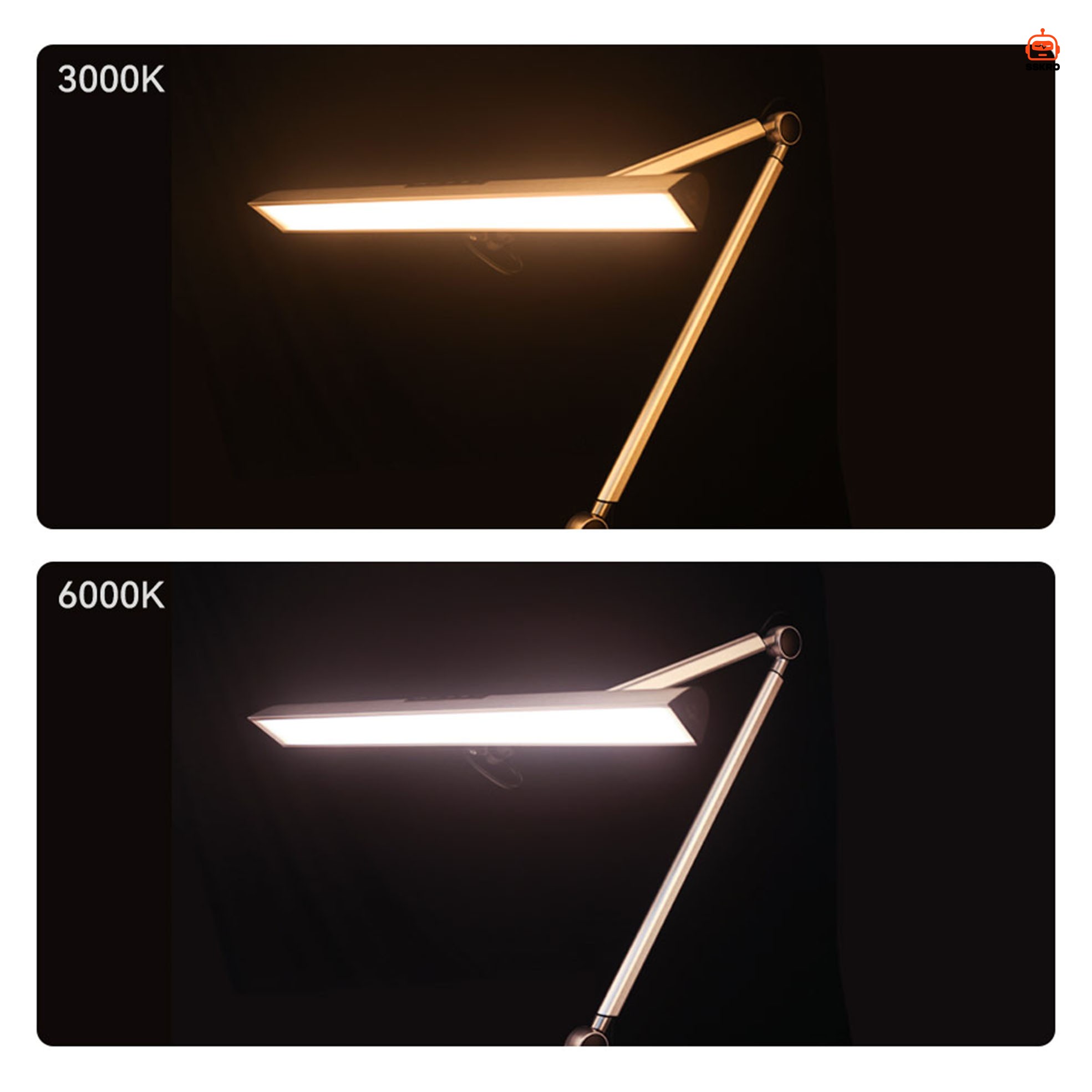 LED Desk Lamp A509-16W โคมไฟทำงาน พับเก็บได้ ยึดติดกับที่ยึด สัมผัสสวิตช์เซ็นเซอร์ ความสว่างระดับ 4 - โหมด 2 Lumen 1100LM Color rendering Index Ra>95 สูง รุ่น/รหัส A509-16W รูปที่ 4