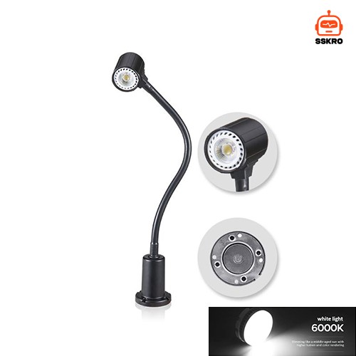 Flexible Magnetic Gooseneck Machine Light ไฟส่องสว่างเครื่องจักรคออ่อนฐานแม่เหล็กอเนกประสงค์ รุ่น/รหัส M3R รูปที่ 5