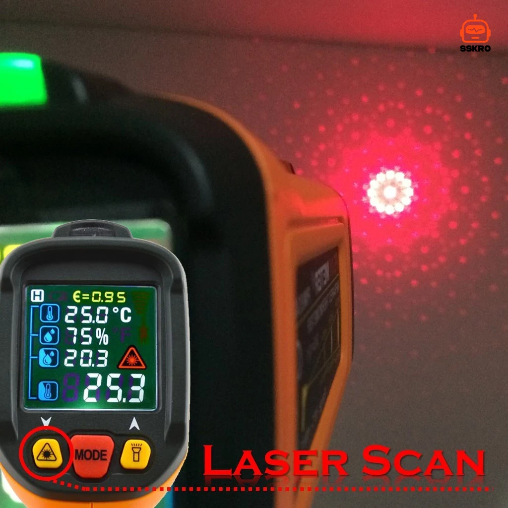 PEAKMETER PM6530D เครื่องวัดอุณหภูมิแบบอินฟราเรด (Infrared Thermometer) รุ่น/รหัส PM6530D รูปที่ 6