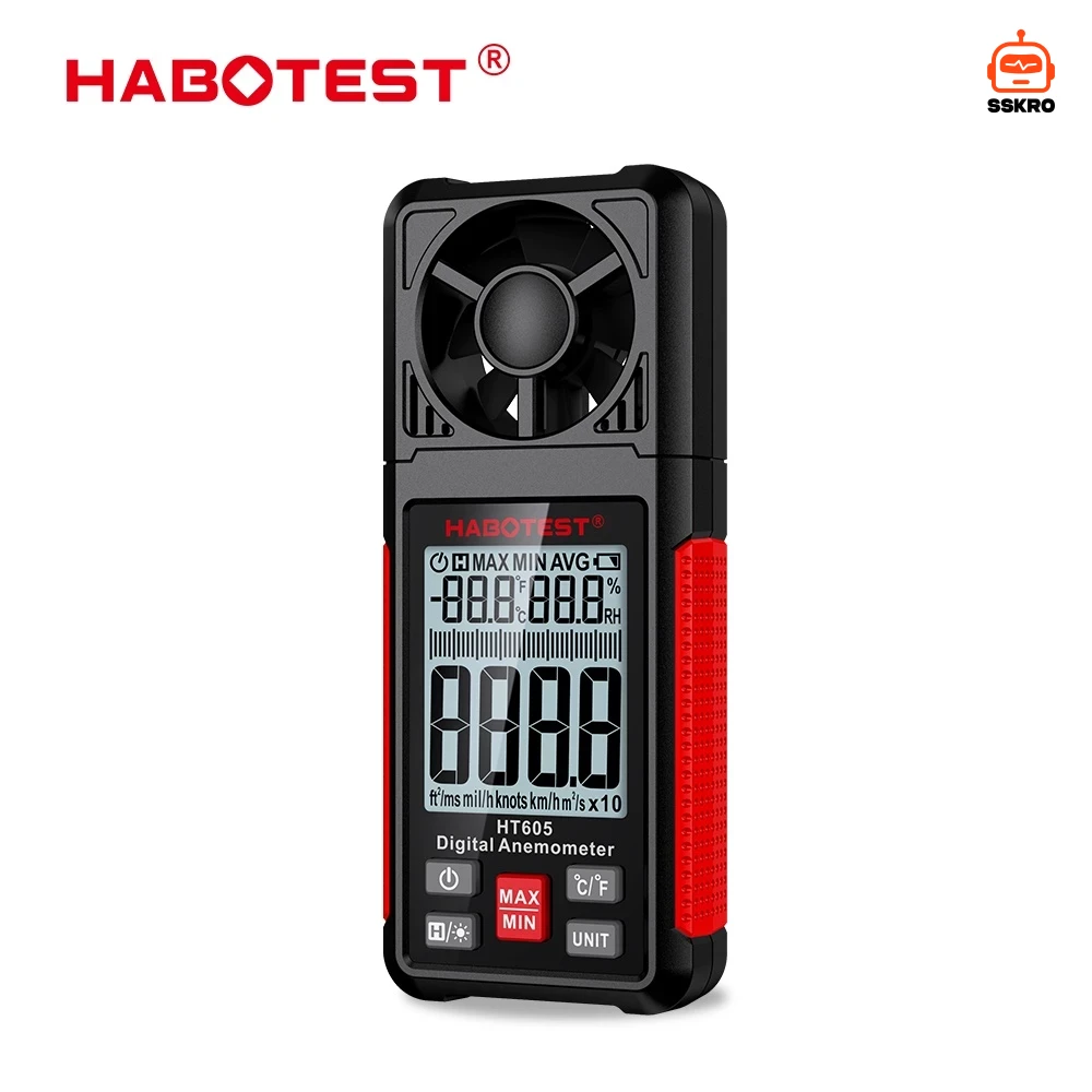 HABOTEST HT605 เครื่องวัดความเร็วลมดิจิทัลขนาดพกพา (Digital Anemometer) รุ่น/รหัส HT605 รูปที่ 2
