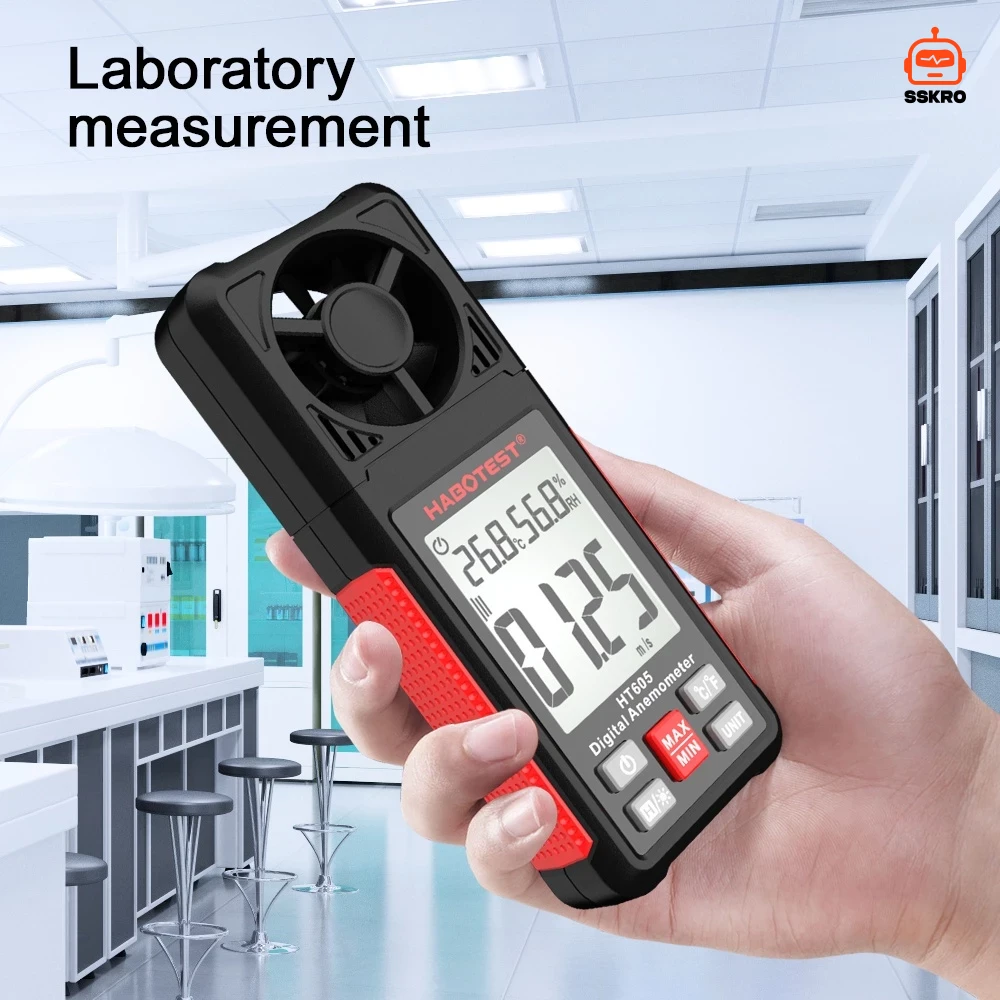 HABOTEST HT605 เครื่องวัดความเร็วลมดิจิทัลขนาดพกพา (Digital Anemometer) รุ่น/รหัส HT605 รูปที่ 3