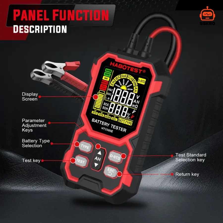 เครื่องทดสอบแบตเตอรี่อัจฉริยะ HABOTEST HT350E Battery Tester (8-30V) รุ่น/รหัส 0045 รูปที่ 6