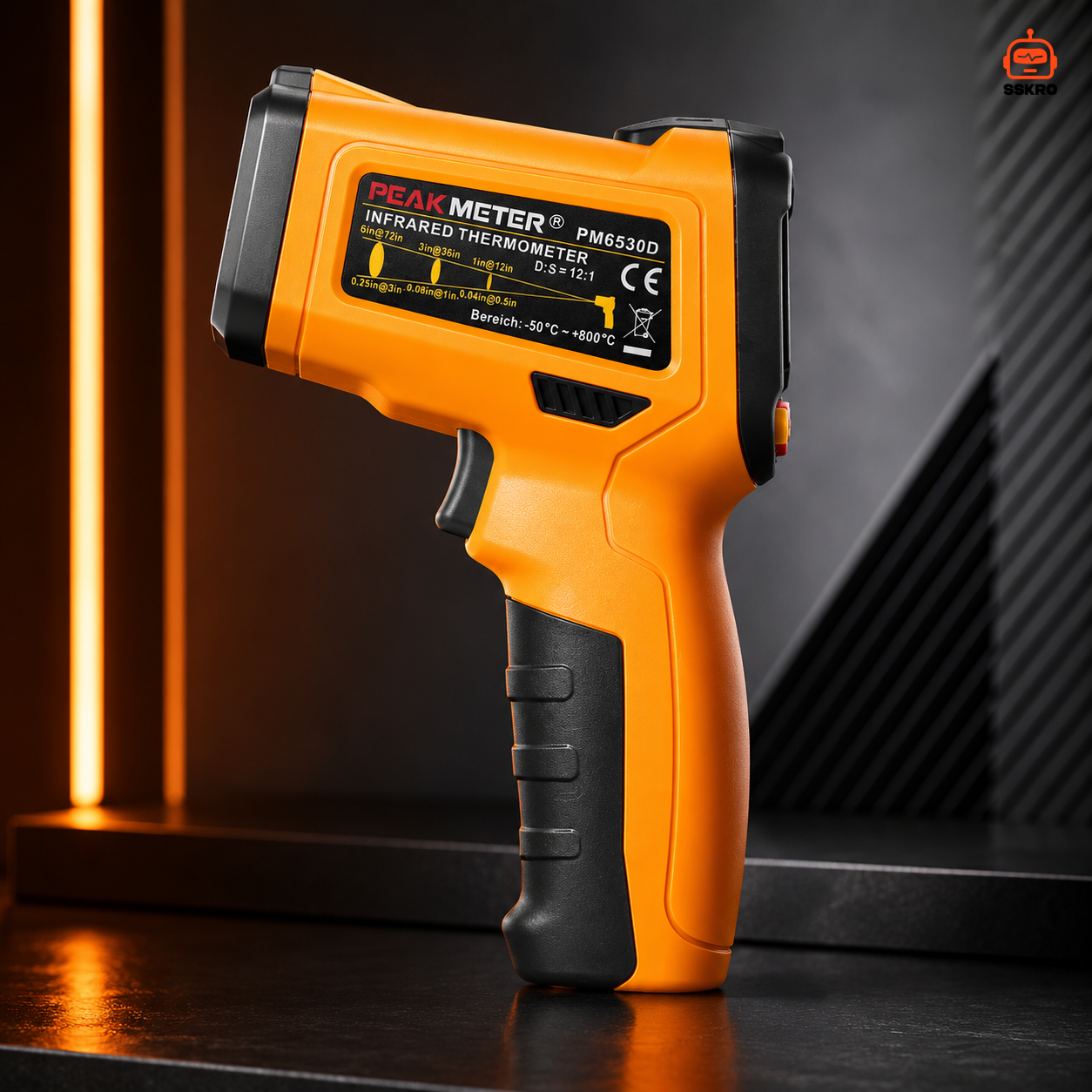 PEAKMETER PM6530D เครื่องวัดอุณหภูมิแบบอินฟราเรด (Infrared Thermometer) รุ่น/รหัส PM6530D รูปที่ 7