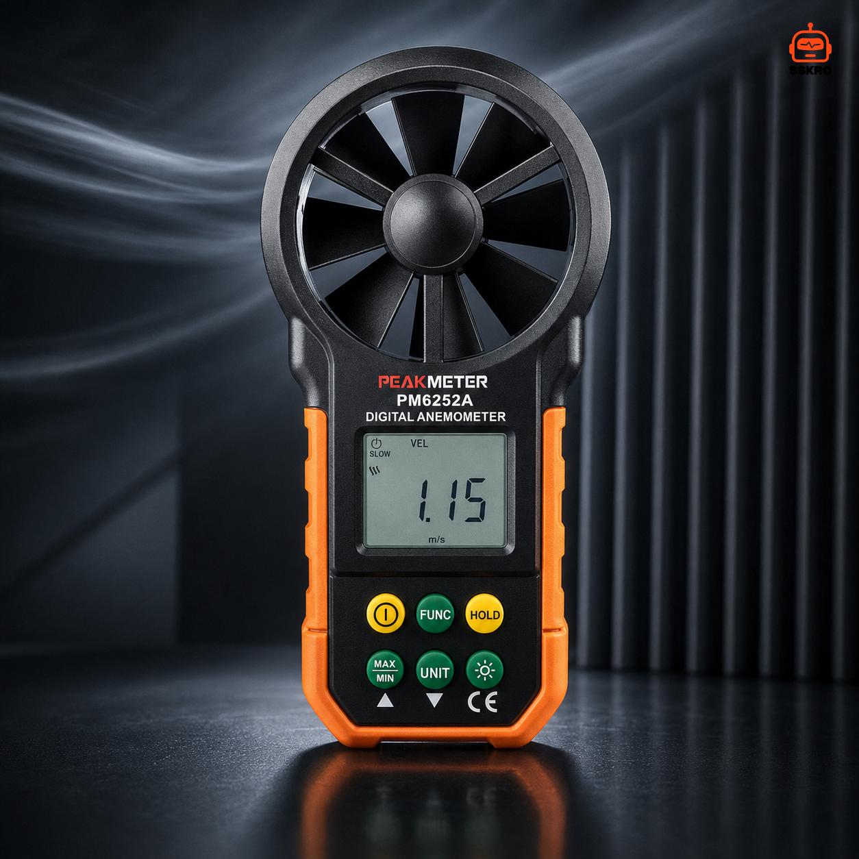 PEAKMETER PM6252A เครื่องวัดความเร็วลมและปริมาตรลมแบบดิจิทัล (Digital Anemometer) รุ่น/รหัส PM6252A รูปที่ 1