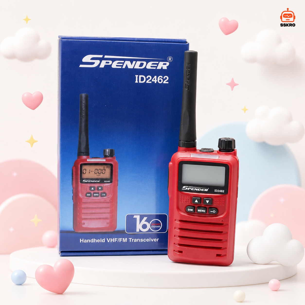 วิทยุสื่อสาร SPENDER ID2462 เครื่องแดงขนาดเล็ก 0.5 วัตต์ 160 ช่องความถี่หลัก รับส่งได้ไกล 1-3 กม  เครื่องที่มีทะเบียนถูกต้องตามกฎหมาย แต่ ได้รับการยกเว้นใบอนุญาตให้มีและใช้ (ไม่ต้องขอใบอนุญาต) รุ่น/รหัส ID2462 รูปที่ 3